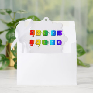 SlipperyJoe's rough trade queer pop typography sla Ornament Card