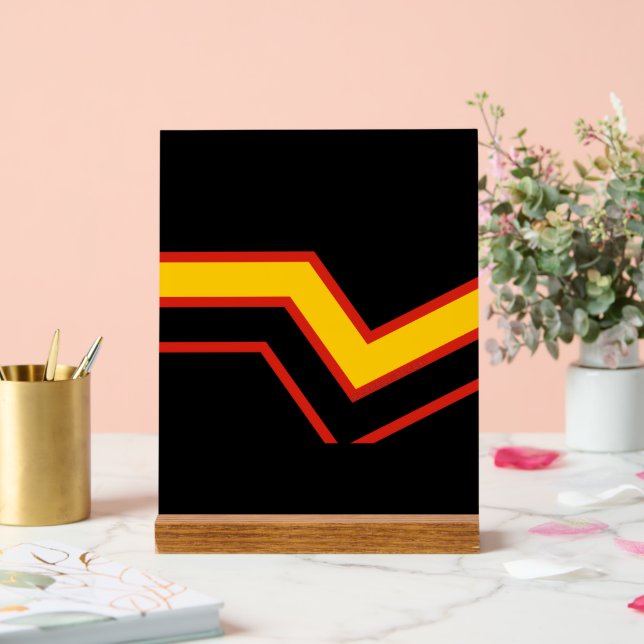 SlipperyJoe's rubber pride flag arrows chevrons st Acrylic Sign (Wedding)