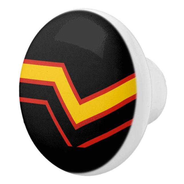 SlipperyJoe's rubber pride flag arrows chevrons st Ceramic Knob (Right)