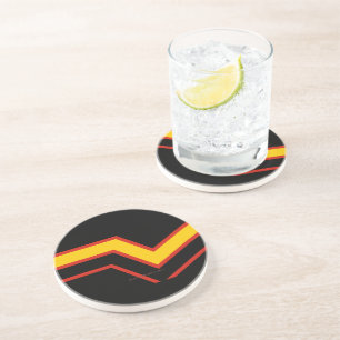 SlipperyJoe's rubber pride flag arrows chevrons st Coaster
