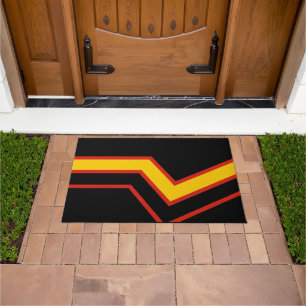 SlipperyJoe's rubber pride flag arrows chevrons st Doormat