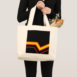 SlipperyJoe's rubber pride flag arrows chevrons st Large Tote Bag
