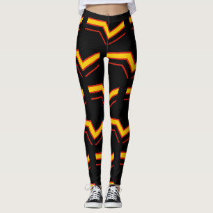 SlipperyJoe's rubber pride flag arrows chevrons st Leggings