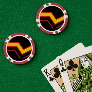 SlipperyJoe's rubber pride flag arrows chevrons st Poker Chips