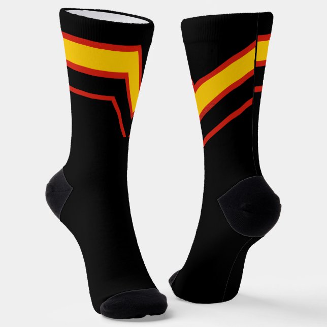 SlipperyJoe's rubber pride flag arrows chevrons st Socks (Angled)