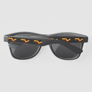 SlipperyJoe's rubber pride flag arrows chevrons st Sunglasses