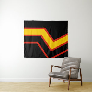 SlipperyJoe's rubber pride flag arrows chevrons st Tapestry