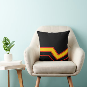 SlipperyJoe's rubber pride flag arrows chevrons st Throw Pillow