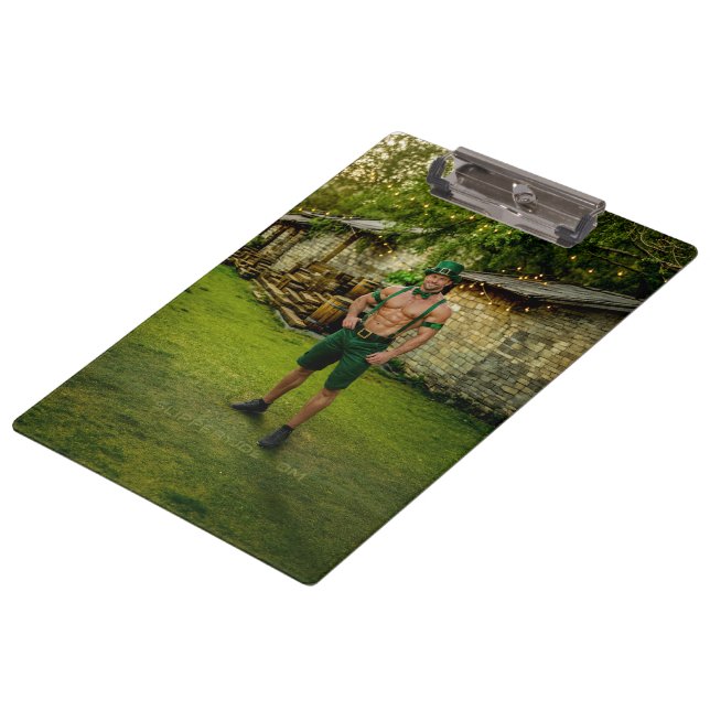 SlipperyJoe's Saint Patrick's Day festive leprecha Clipboard (Angled)
