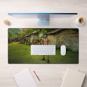 SlipperyJoe's Saint Patrick's Day festive leprecha Desk Mat