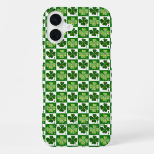 SlipperyJoe's Saint Patrick's Day four leaf clover iPhone 16 Plus Case