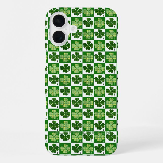 SlipperyJoe's Saint Patrick's Day four leaf clover iPhone Case (Back)