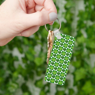 SlipperyJoe's Saint Patrick's Day four leaf clover Keychain