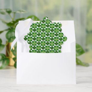 SlipperyJoe's Saint Patrick's Day four leaf clover Ornament Card