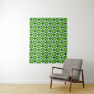 SlipperyJoe's Saint Patrick's Day four leaf clover Tapestry