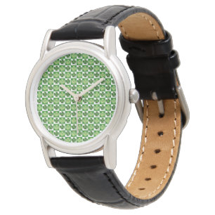 SlipperyJoe's Saint Patrick's Day four leaf clover Watch