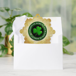 SlipperyJoe's Saint Patrick's Day glossy three lea Ornament Card