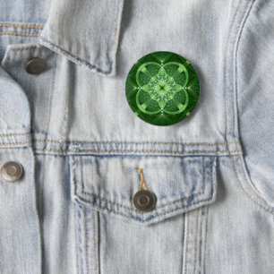 SlipperyJoe's Saint Patrick's Day glowing four lea 2 Inch Round Button