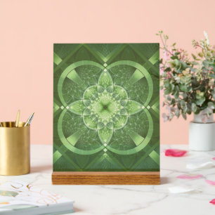 SlipperyJoe's Saint Patrick's Day glowing four lea Acrylic Sign