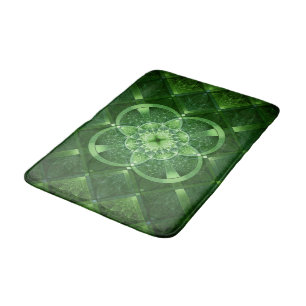 SlipperyJoe's Saint Patrick's Day glowing four lea Bath Mat