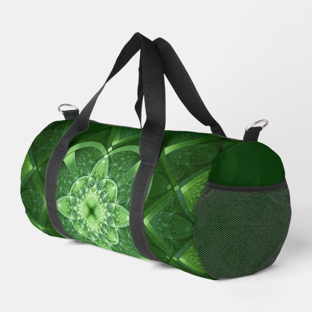 SlipperyJoe's Saint Patrick's Day glowing four lea Duffle Bag (Right Corner)