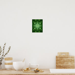 SlipperyJoe's Saint Patrick's Day glowing four lea Poster