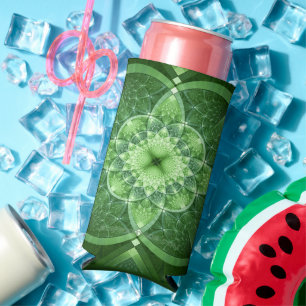 SlipperyJoe's Saint Patrick's Day glowing four lea Seltzer Can Cooler