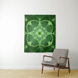 SlipperyJoe's Saint Patrick's Day glowing four lea Tapestry