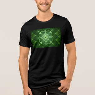 SlipperyJoe's Saint Patrick's Day glowing four lea Tri-Blend Shirt