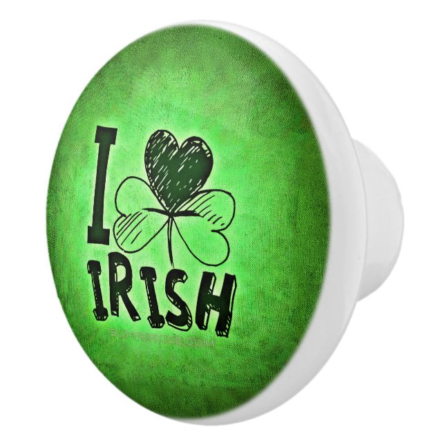 SlipperyJoe's Saint Patrick's Day holiday Irish pr Ceramic Knob (Right)