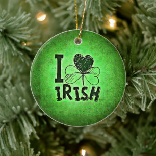 SlipperyJoe's Saint Patrick's Day holiday Irish pr Ceramic Ornament