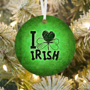 SlipperyJoe's Saint Patrick's Day holiday Irish pr Metal Ornament