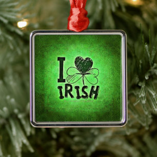 SlipperyJoe's Saint Patrick's Day holiday Irish pr Metal Ornament