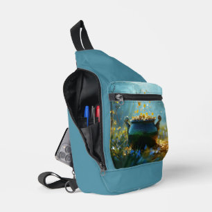 SlipperyJoe's Saint Patrick's Day large ornate pot Sling Bag