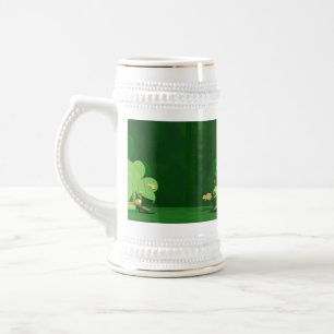 SlipperyJoe's Saint Patrick's Day three-leaf clove Beer Stein