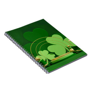 SlipperyJoe's Saint Patrick's Day three-leaf clove Notebook