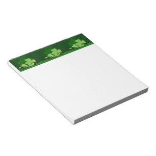 SlipperyJoe's Saint Patrick's Day three-leaf clove Notepad
