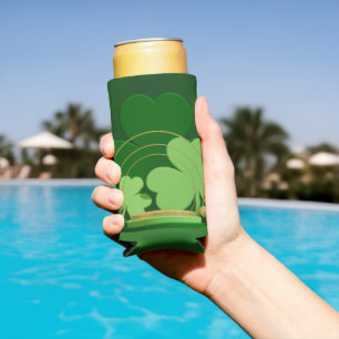SlipperyJoe's Saint Patrick's Day three-leaf clove Seltzer Can Cooler