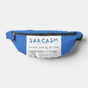 SlipperyJoe's sarcasm polished metal illusion high Fanny Pack