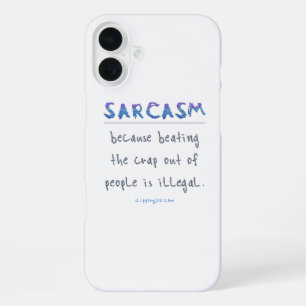 SlipperyJoe's sarcasm polished metal illusion high iPhone 16 Plus Case