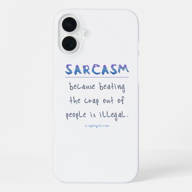 SlipperyJoe's sarcasm polished metal illusion high iPhone Case (Back)