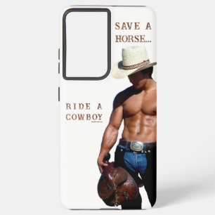 SlipperyJoe's Save a horse Ride A Cowboy hat muscu Samsung Galaxy Case