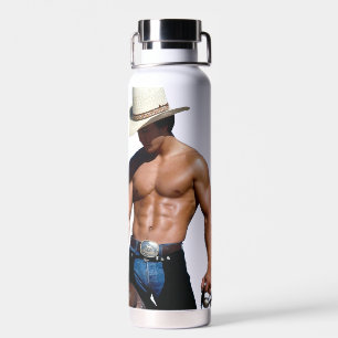 SlipperyJoe's Save a horse Ride A Cowboy muscular  Water Bottle