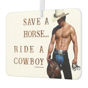 SlipperyJoe's save horse ride straw cowboy hat mus Air Freshener