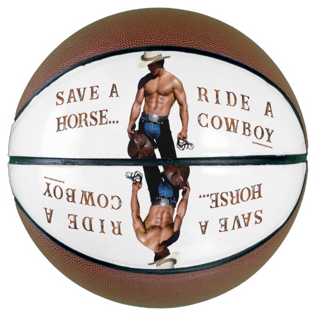 SlipperyJoe's save horse ride straw cowboy hat mus Basketball (Front)