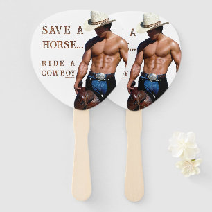 SlipperyJoe's save horse ride straw cowboy hat mus Hand Fan