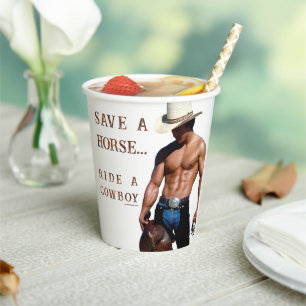 SlipperyJoe's save horse ride straw cowboy hat mus Paper Cups