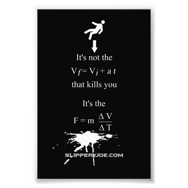 SlipperyJoe's Science math splatter stickman equat Photo Print (Front)