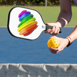 SlipperyJoe's sculptural three‑dimensional heart b Pickleball Paddle