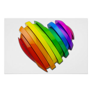 SlipperyJoe's sculptural three‑dimensional heart b Poster